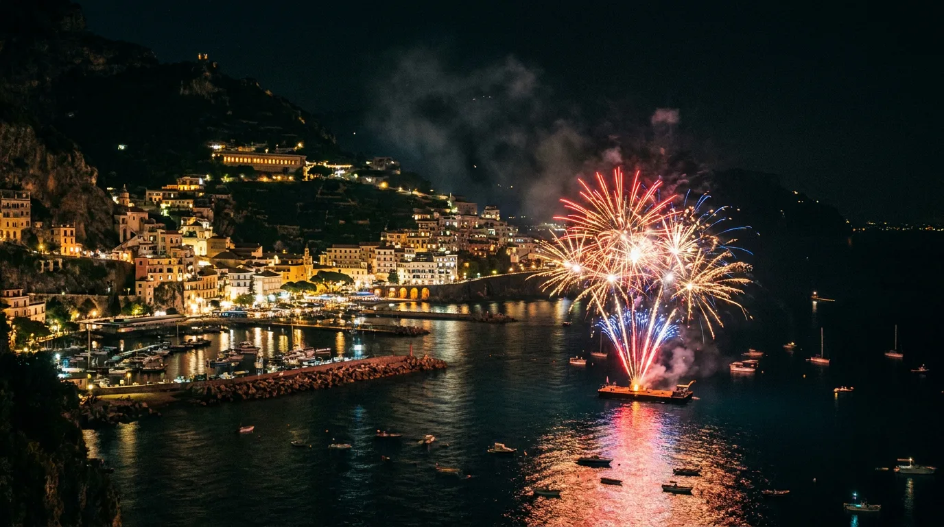 Wedding fireworks Amalfi Coast